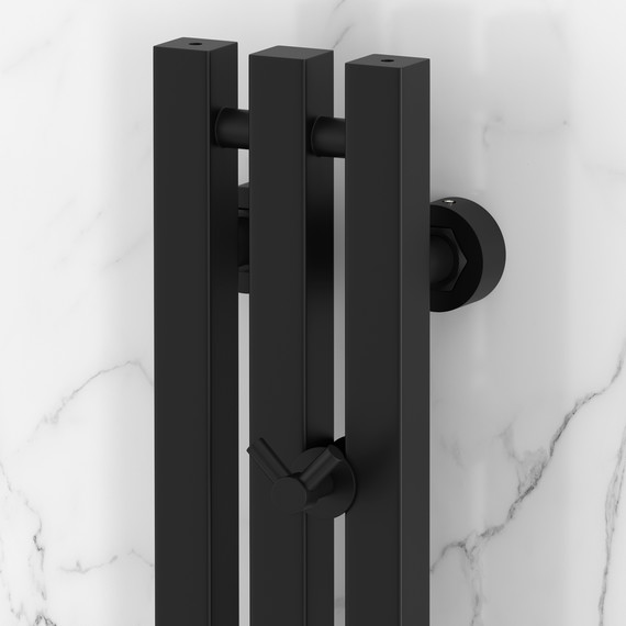 Полотенцесушитель водяной Сунержа Вердикт PRO П3 100x1200 мм 31-0459-1210, чёрный матовый фото 3