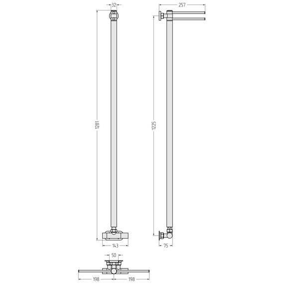 Полотенцесушитель водяной Сунержа Лайк EU50 П1 150x1280 мм 12-0213-1200, белый фото 3