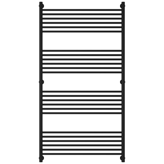 Полотенцесушитель водяной Сунержа Богема+ П24 800x1560 мм (прямая перемычка) 31-0220-1580, чёрный матовый фото 2