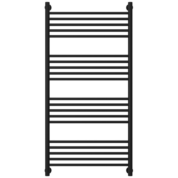 Полотенцесушитель водяной Сунержа Богема+ П20 600x1260 мм (прямая перемычка) 31-0220-1260, чёрный матовый фото 2