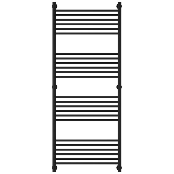 Полотенцесушитель водяной Сунержа Богема+ П24 600x1560 мм (прямая перемычка) 31-0220-1560, чёрный матовый фото 2
