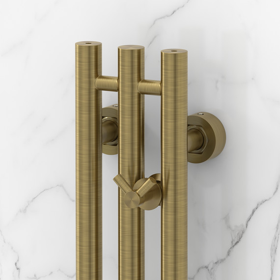 Полотенцесушитель водяной Сунержа Терция PRO П3 100x1500 мм 051-0444-1510, состаренная латунь фото 3