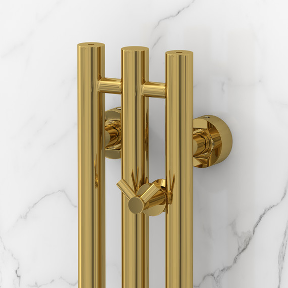 Полотенцесушитель водяной Сунержа Терция PRO П3 100x1200 мм 03-0444-1210, золото фото 3