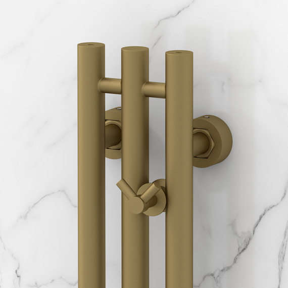 Полотенцесушитель водяной Сунержа Терция PRO П3 100x1200 мм 032-0444-1210, золото матовое фото 3