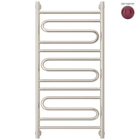 Полотенцесушитель водяной Сунержа Элегия+ П13 500x1060 мм 4004-0205-1050, бордово-фиолетовый фото 2