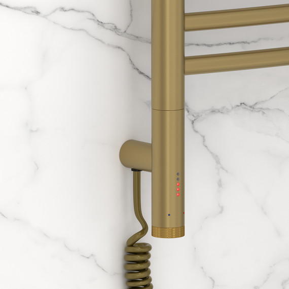 Полотенцесушитель электрический Сунержа Богема 3.1 П20 400x1320 мм (выгнутая перемычка) 32-6002-1240 L, золотой шёлк фото 3