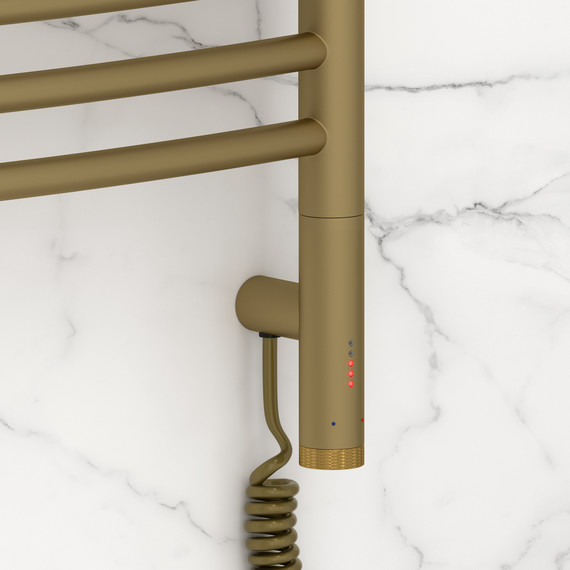 Полотенцесушитель электрический Сунержа Богема 3.1 П20 500x1320 мм (выгнутая перемычка) 032-6003-1250 R, золото матовое фото 3