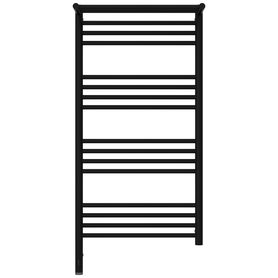 Полотенцесушитель электрический Сунержа Богема 3.1 с полкой П16 500x1120 мм 31-6006-1050 L, чёрный матовый фото 2