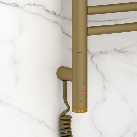 Полотенцесушитель электрический Сунержа Богема 3.1 П16 500x1120 мм (выгнутая перемычка) 032-6002-1050 L, золото матовое фото 3