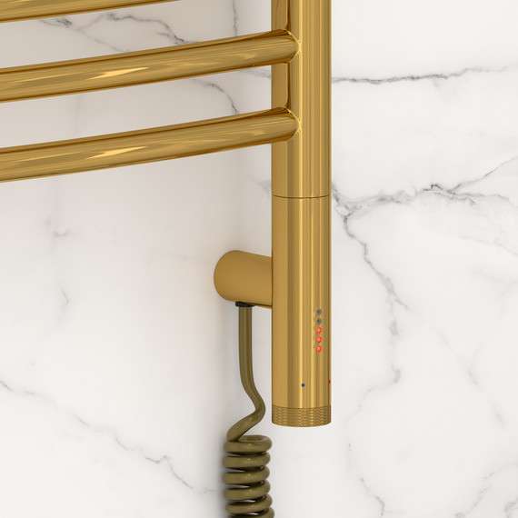 Полотенцесушитель электрический Сунержа Богема 3.1 П14 400x920 мм (выгнутая перемычка) 03-6003-8040 R, золото фото 3