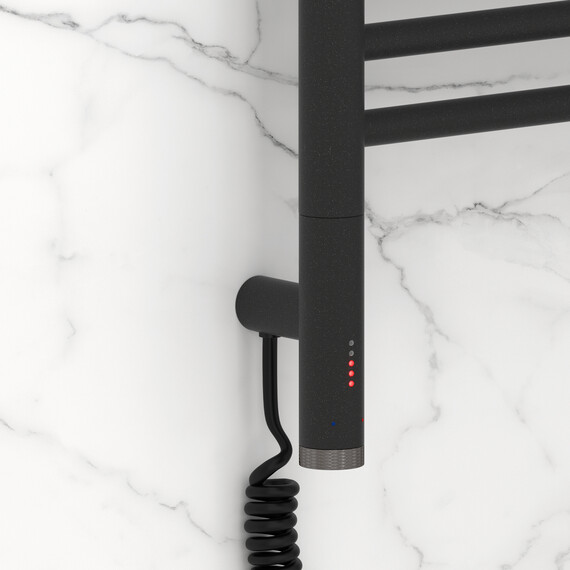 Полотенцесушитель электрический Сунержа Богема 3.1 П14 300x920 мм (прямая перемычка) 15-6004-8030 L, тёмный титан муар фото 3