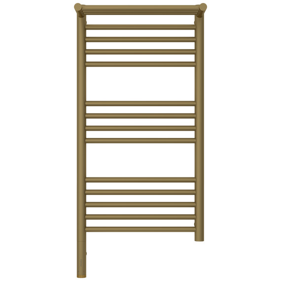 Полотенцесушитель электрический Сунержа Богема 3.1 с полкой П14 400x920 мм 032-6006-8040 L, золото матовое фото 2