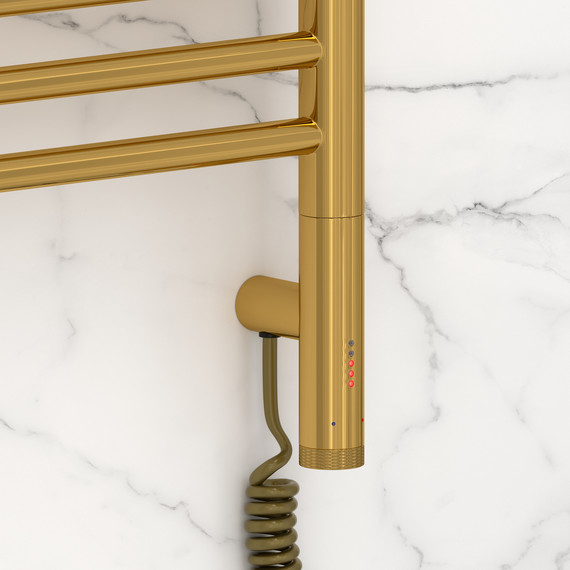 Полотенцесушитель электрический Сунержа Богема 3.1 с полкой П10 500x720 мм 03-6007-6050 R, золото фото 3