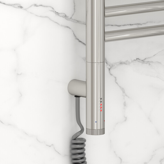 Полотенцесушитель электрический Сунержа Богема 3.1 с полкой П10 500x720 мм 00-6006-6050 L, хром фото 3