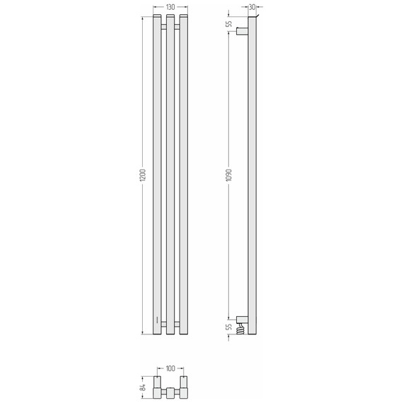 Полотенцесушитель электрический Сунержа Вердикт 4.0 П3 100x1200 мм 071-0852-1210 L, сатин фото 5