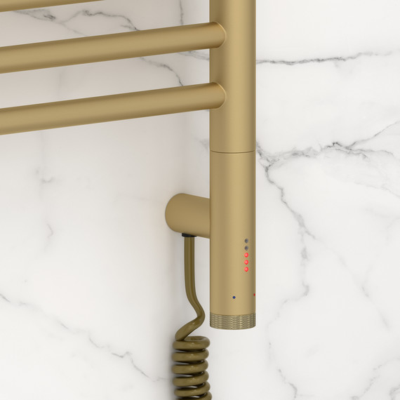 Полотенцесушитель электрический Сунержа Богема 3.1 с полкой П14 500x920 мм 022-6007-8050 R, шампань матовый фото 3