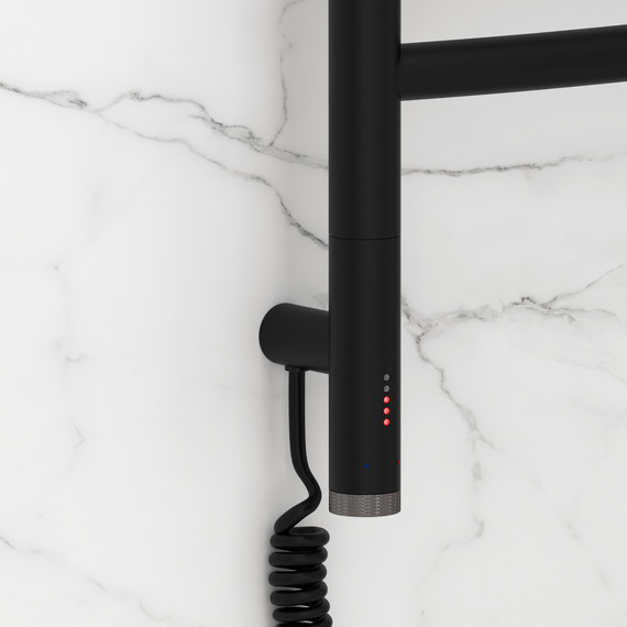 Полотенцесушитель электрический Сунержа Галант 3.1 П9 500x1320 мм 31-6000-1250 L, чёрный матовый фото 3