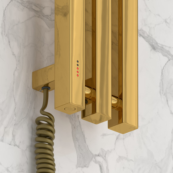 Полотенцесушитель электрический Сунержа Вердикт 4.0 П3 100x1200 мм 03-0852-1210 L, золото фото 3