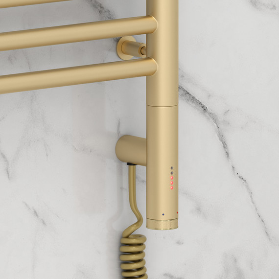 Полотенцесушитель электрический Сунержа Богема 3.0 П11 500x720 мм (прямая перемычка) 022-5805-6050 R, шампань матовый фото 3