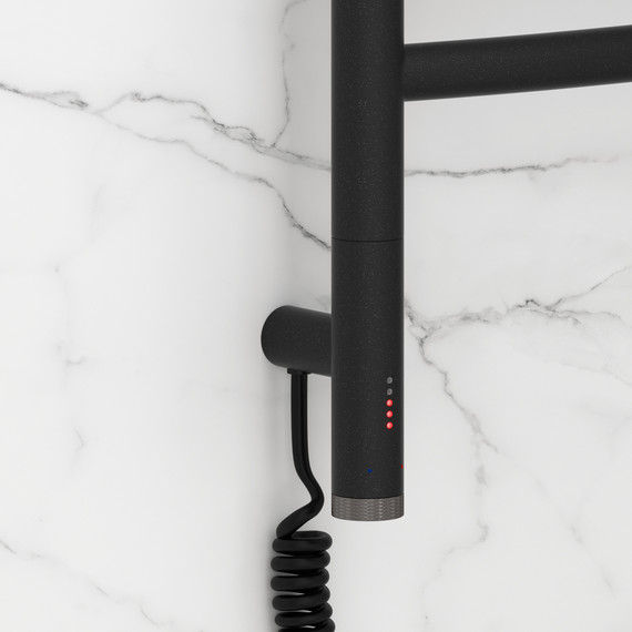 Полотенцесушитель электрический Сунержа Галант 3.1 П9 400x1320 мм 15-6000-1240 L, тёмный титан муар фото 3