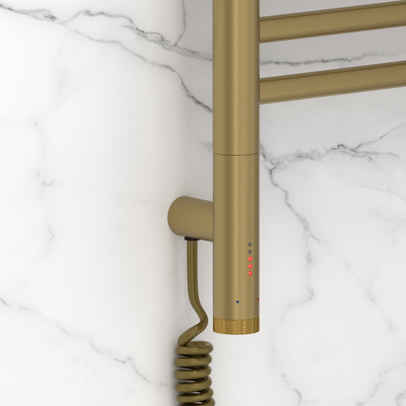 Полотенцесушитель электрический Сунержа Богема 3.1 с полкой П10 500x720 мм 32-6006-6050 L, золотой шёлк фото 3