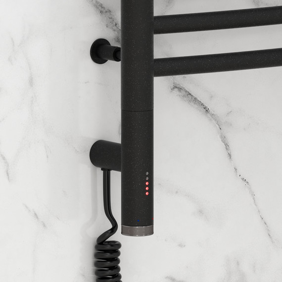 Полотенцесушитель электрический Сунержа Богема 3.0 П9 500x620 мм (выгнутая перемычка) 15-5802-5050 L, тёмный титан муар фото 3