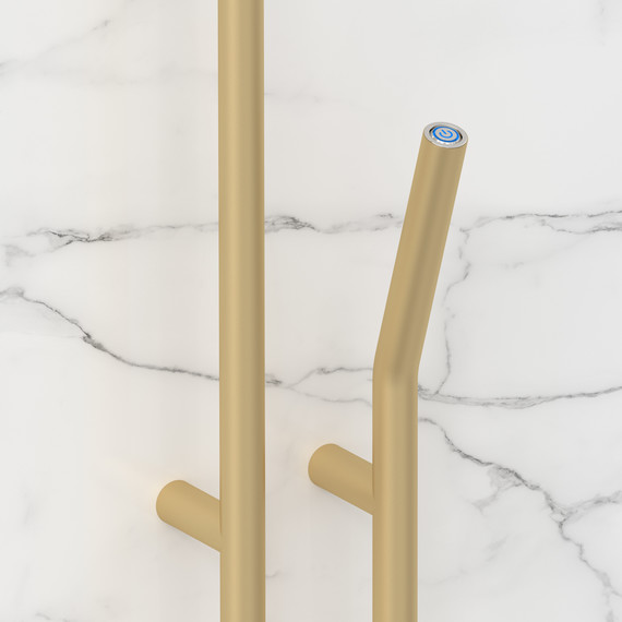 Полотенцесушитель электрический Сунержа Локон П2 100x1600 мм 022-0887-1612 R, шампань матовый фото 3