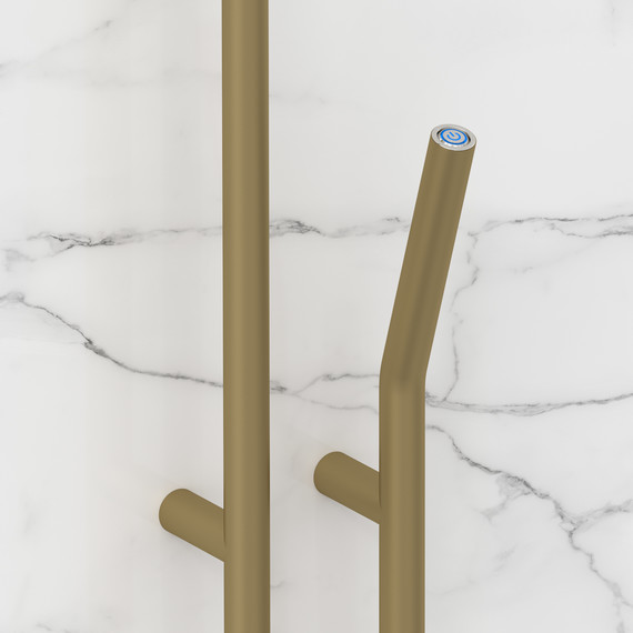 Полотенцесушитель электрический Сунержа Локон П2 100x1600 мм 032-0887-1612 R, золото матовое фото 3