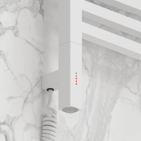 Полотенцесушитель электрический Сунержа Модус 3.1 П20 400x1320 мм 30-5900-1240 L, белый матовый фото 3