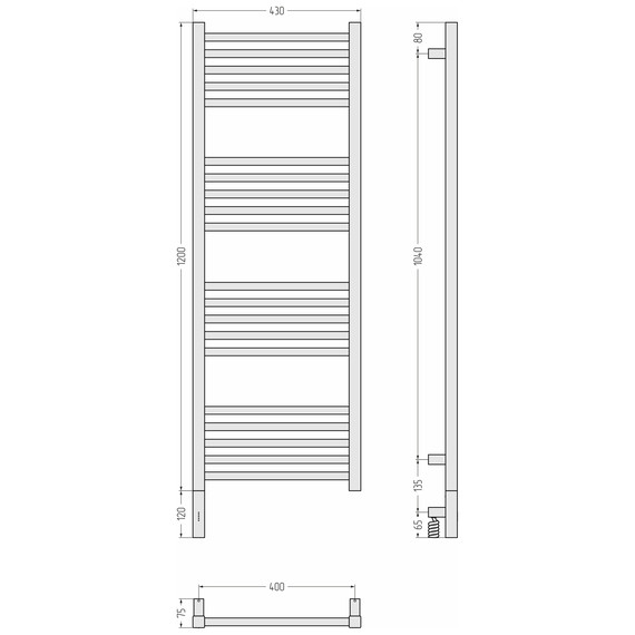 Полотенцесушитель электрический Сунержа Модус 3.1 П20 400x1320 мм 32-5900-1240 L, золотой шёлк фото 4