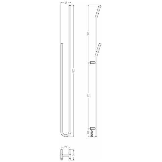 Полотенцесушитель электрический Сунержа Локон П2 100x1600 мм 30-0888-1612 L, белый матовый фото 4