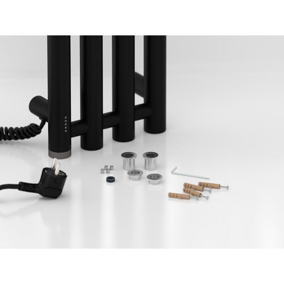 Полотенцесушитель электрический Сунержа Кантата 4.0 П4 150x1200 мм 31-0886-1259 L, чёрный матовый фото 4