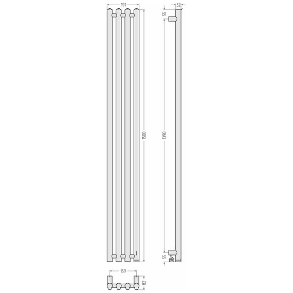 Полотенцесушитель электрический Сунержа Кантата 4.0 П4 150x1500 мм 31-0885-1559 R, чёрный матовый фото 5