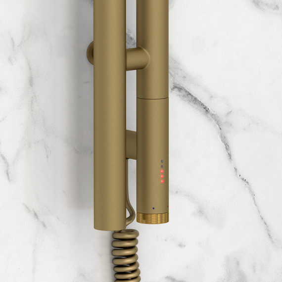 Полотенцесушитель электрический Сунержа Нюанс 3.0 П2 100x1800 мм 032-5843-1853 R, золото матовое фото 3