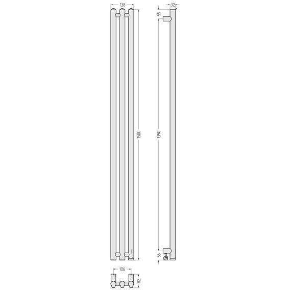 Полотенцесушитель электрический Сунержа Терция 4.0 П3 100x1500 мм 00-0883-1506 R, хром фото 5