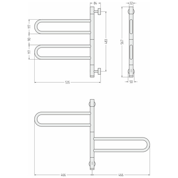 Полотенцесушитель электрический Сунержа Парео 4.0 П4 550x570 мм 32-0823-0567, золотой шёлк фото 4