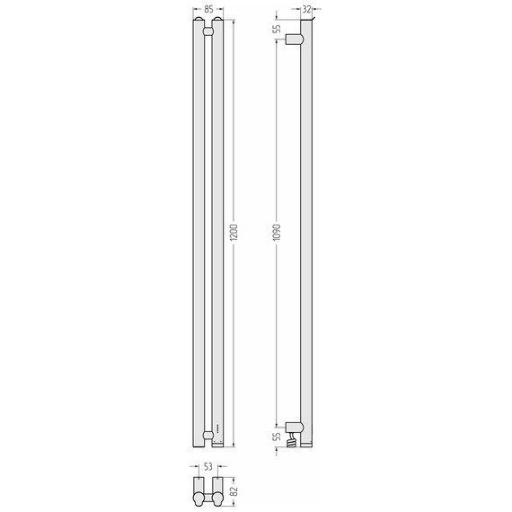 Полотенцесушитель электрический Сунержа Нюанс 4.0 П2 50x1200 мм 071-0881-1253 R, сатин фото 5