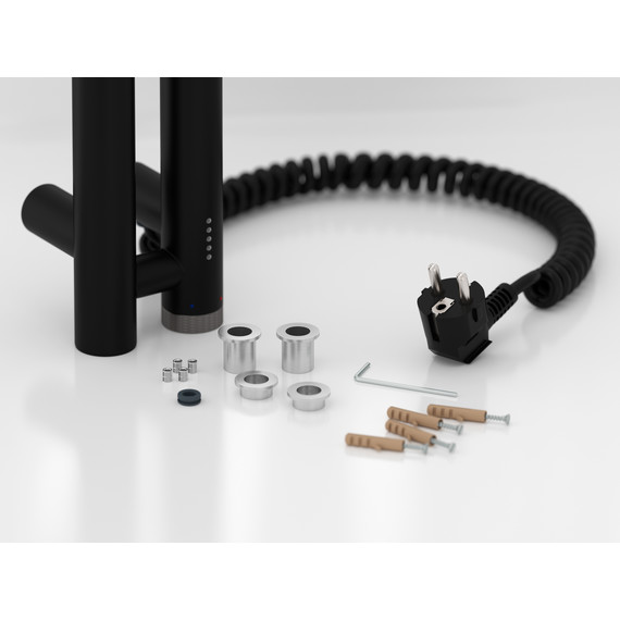 Полотенцесушитель электрический Сунержа Нюанс 4.0 П2 50x1500 мм 31-0881-1553 R, чёрный матовый фото 4