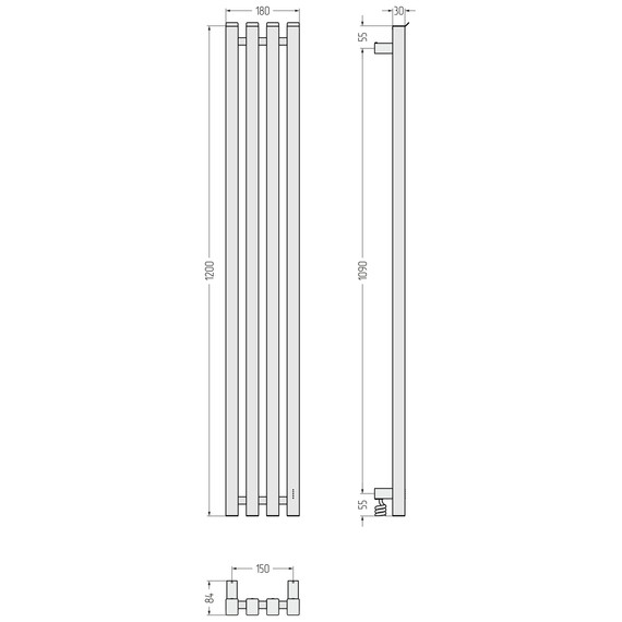 Полотенцесушитель электрический Сунержа Сатерленд 4.0 П4 150x1200 мм 071-0853-1215 R, сатин фото 5