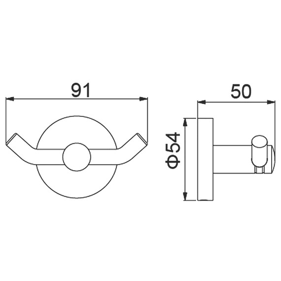 Двойной крючок Timo Saona 13012/18, цвет чёрное золото фото 2
