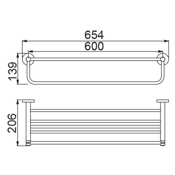 Полка для полотенец Timo Saona 13058/18, цвет чёрное золото фото 2