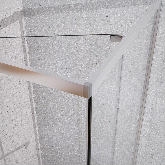 Душевое ограждение Azario Monako 90x90 см AZ-L47-90-MB-CL, чёрный матовый/прозрачное фото 4