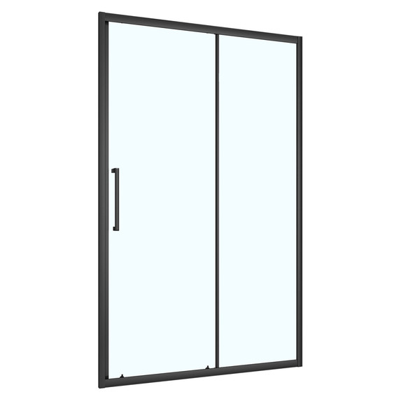 Душевая дверь Loranto 100 см CS-AB03B-100, чёрный матовый/прозрачное фото 