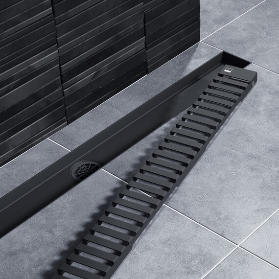 Трап Timo Drain System 80 см DS230108/03, чёрный матовый фото 2