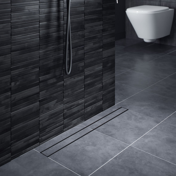 Трап Timo Drain System 80 см DS230208/03 (под плитку) чёрный матовый фото 2