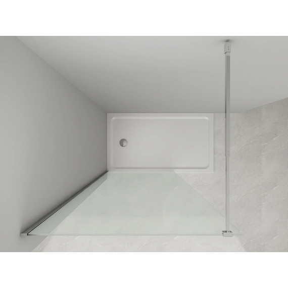 Душевая перегородка Loranto Walk-in 70 см CS-W04B-70 (стекло 8 мм) чёрный матовый/прозрачное фото 4