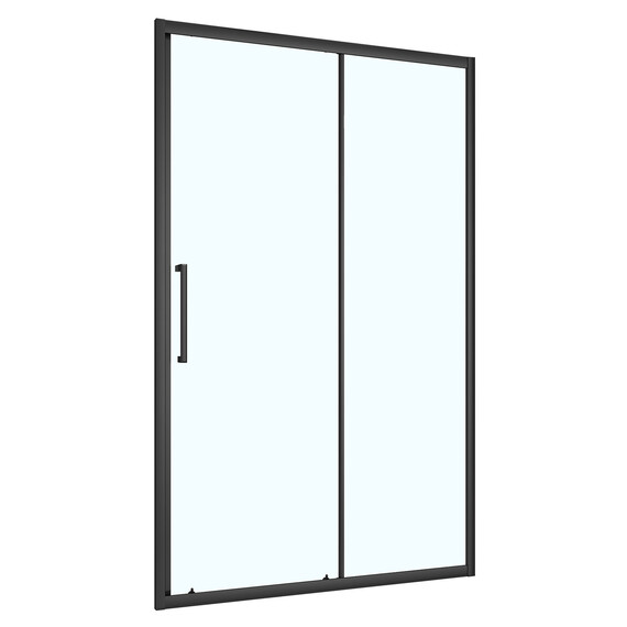 Душевая дверь Loranto 110 см CS-AB03B-110, чёрный матовый/прозрачное фото 