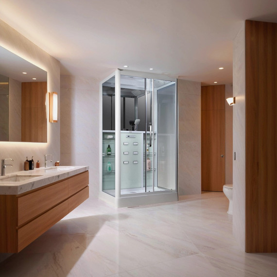 Душевая кабина Loranto Selak 150х90 см 00054492 R, белый/прозрачное фото 2