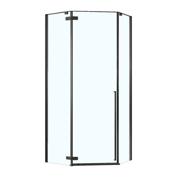 Душевое ограждение Loranto Neo 90x90 см CS-22107-90B (стекло 8 мм) чёрный/прозрачное фото 