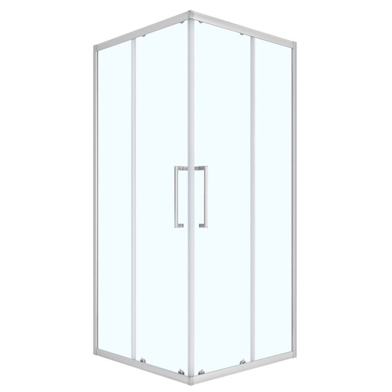 Душевое ограждение Loranto 100x100 см CS-AB01S-100, сатин/прозрачное фото 